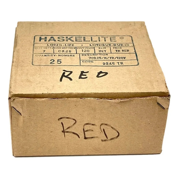 Vintage 90s Replacement Christmas Light bulbs RED New in Box - Picture 7 of 7